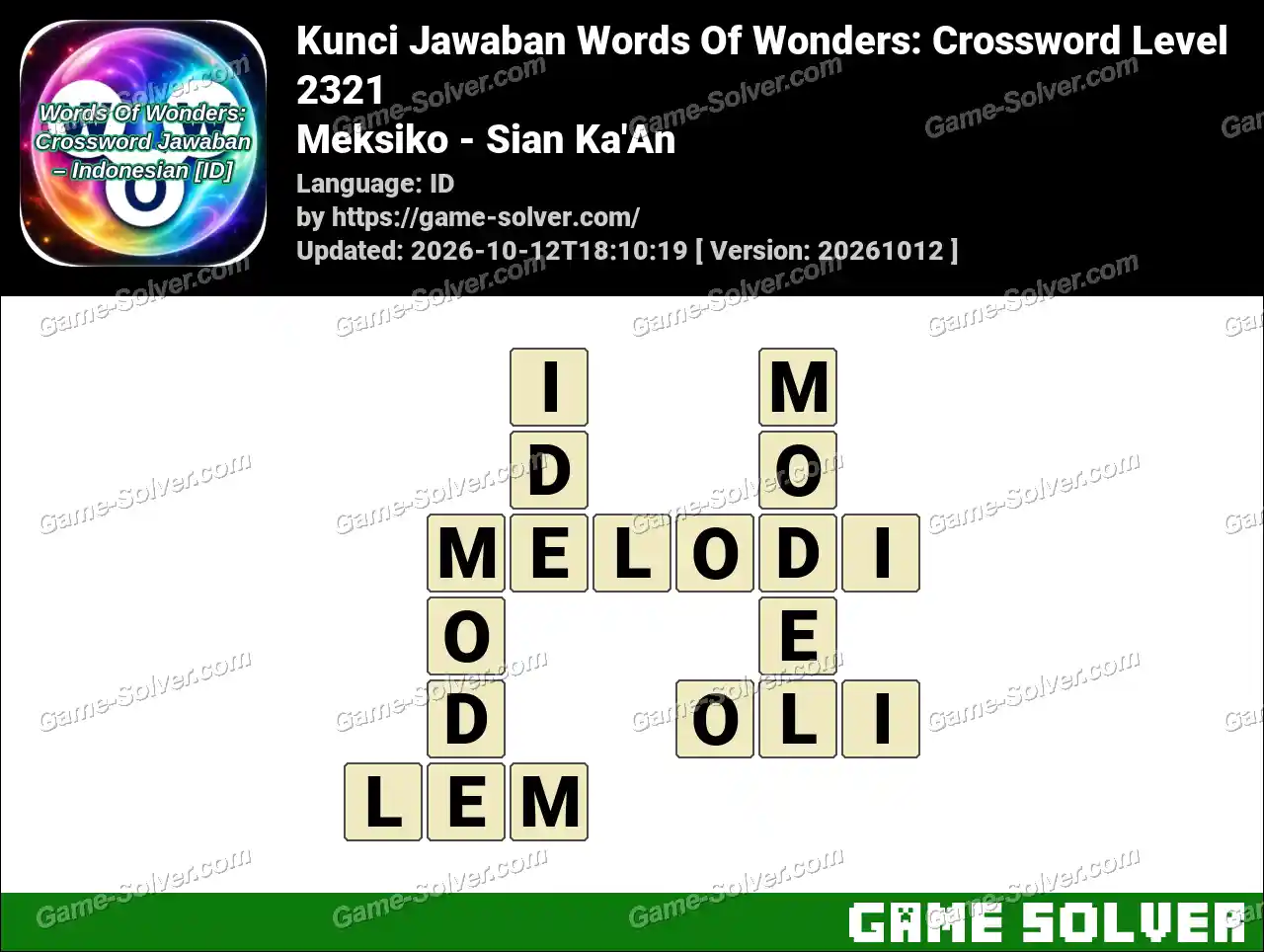 Kunci Jawaban Words Of Wonders: Crossword Level 2321 – Meksiko – Sian Ka’An